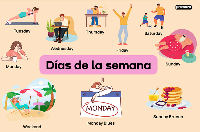 Dias de la semana en ingles